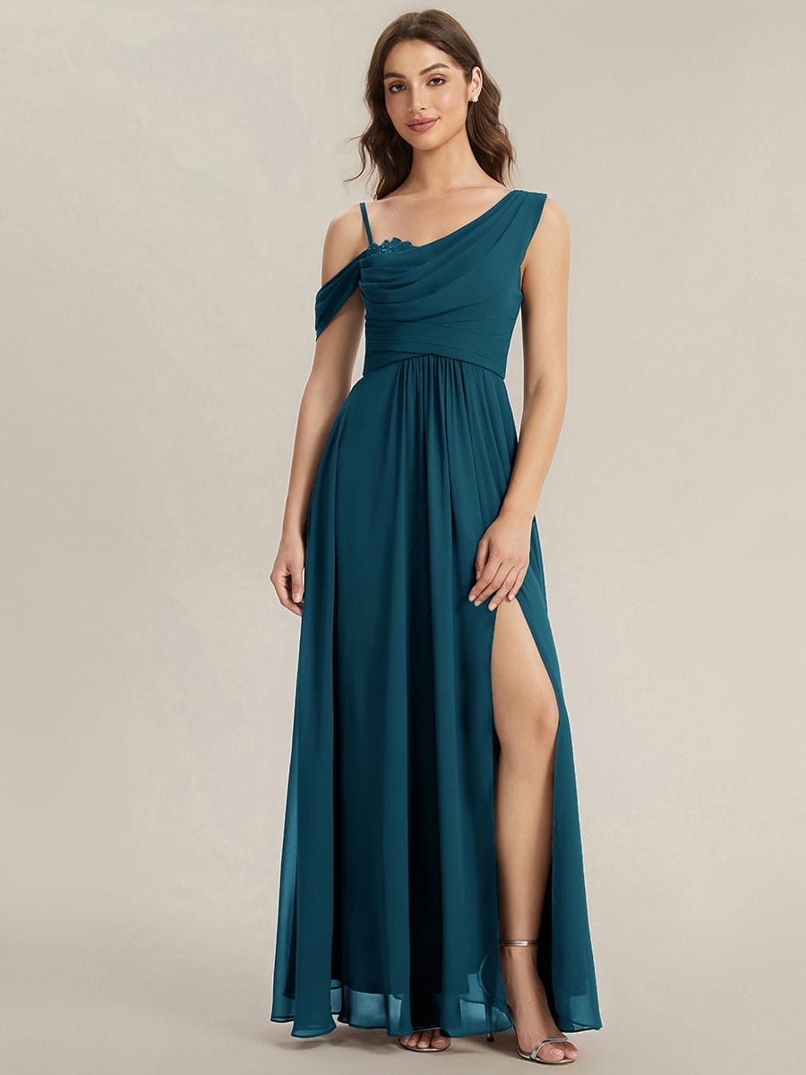 Thigh-High Slit Chiffon Sleeveless Dress