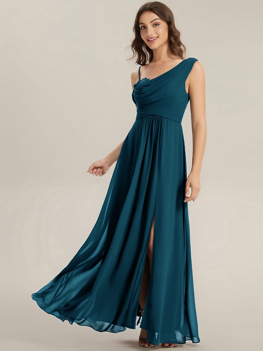Thigh-High Slit Chiffon Sleeveless Dress