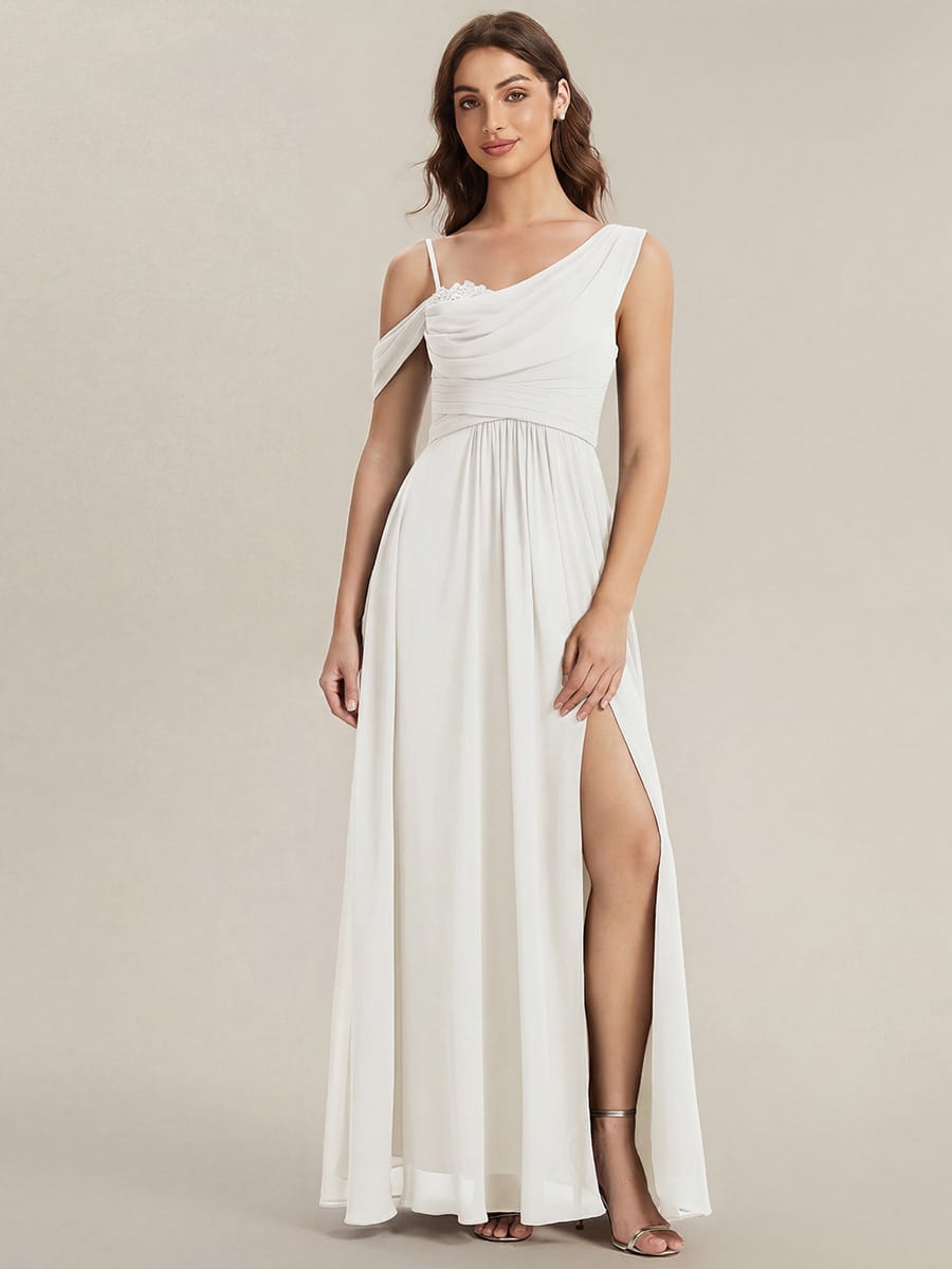 Thigh-High Slit Chiffon Sleeveless Dress