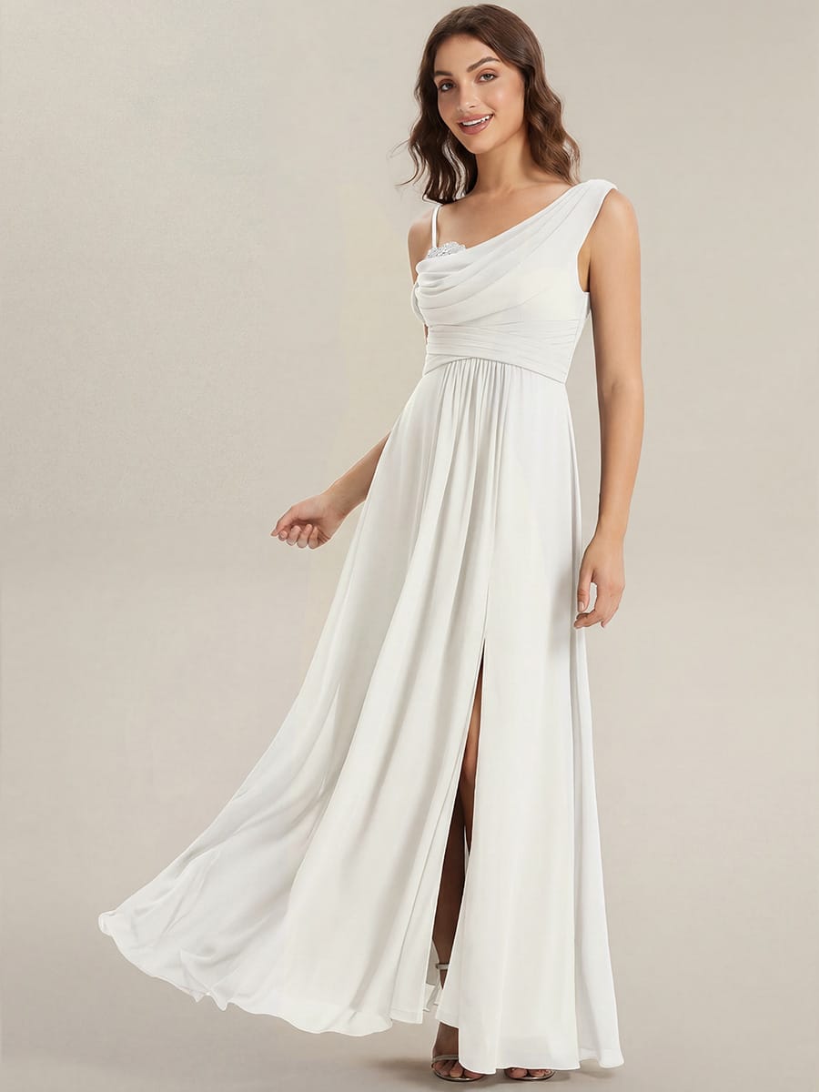 Thigh-High Slit Chiffon Sleeveless Dress