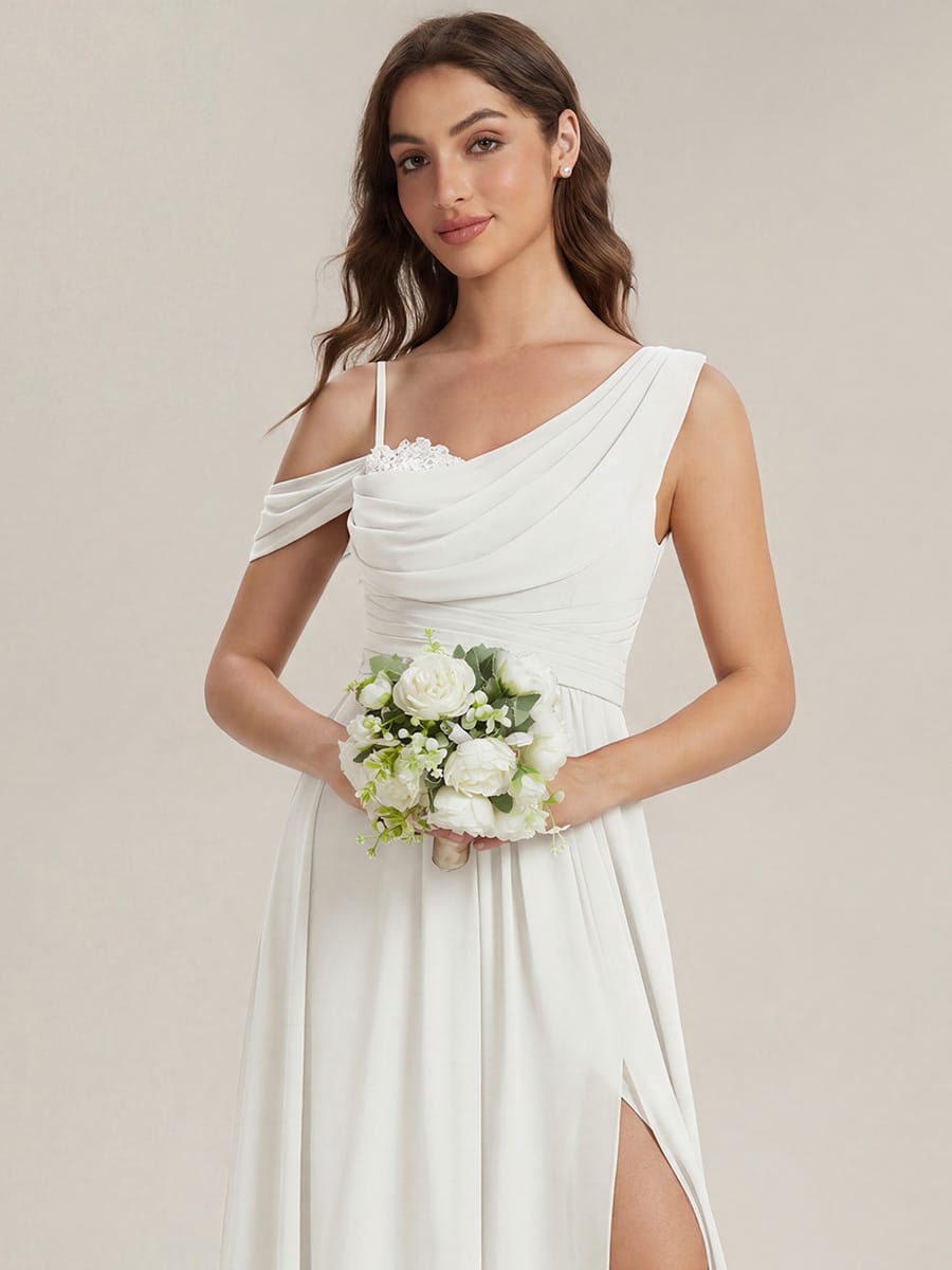 Thigh-High Slit Chiffon Sleeveless Dress