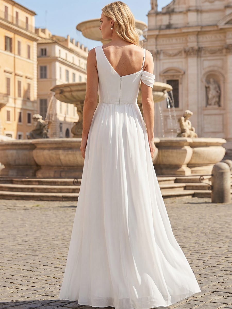 Thigh-High Slit Chiffon Sleeveless Dress