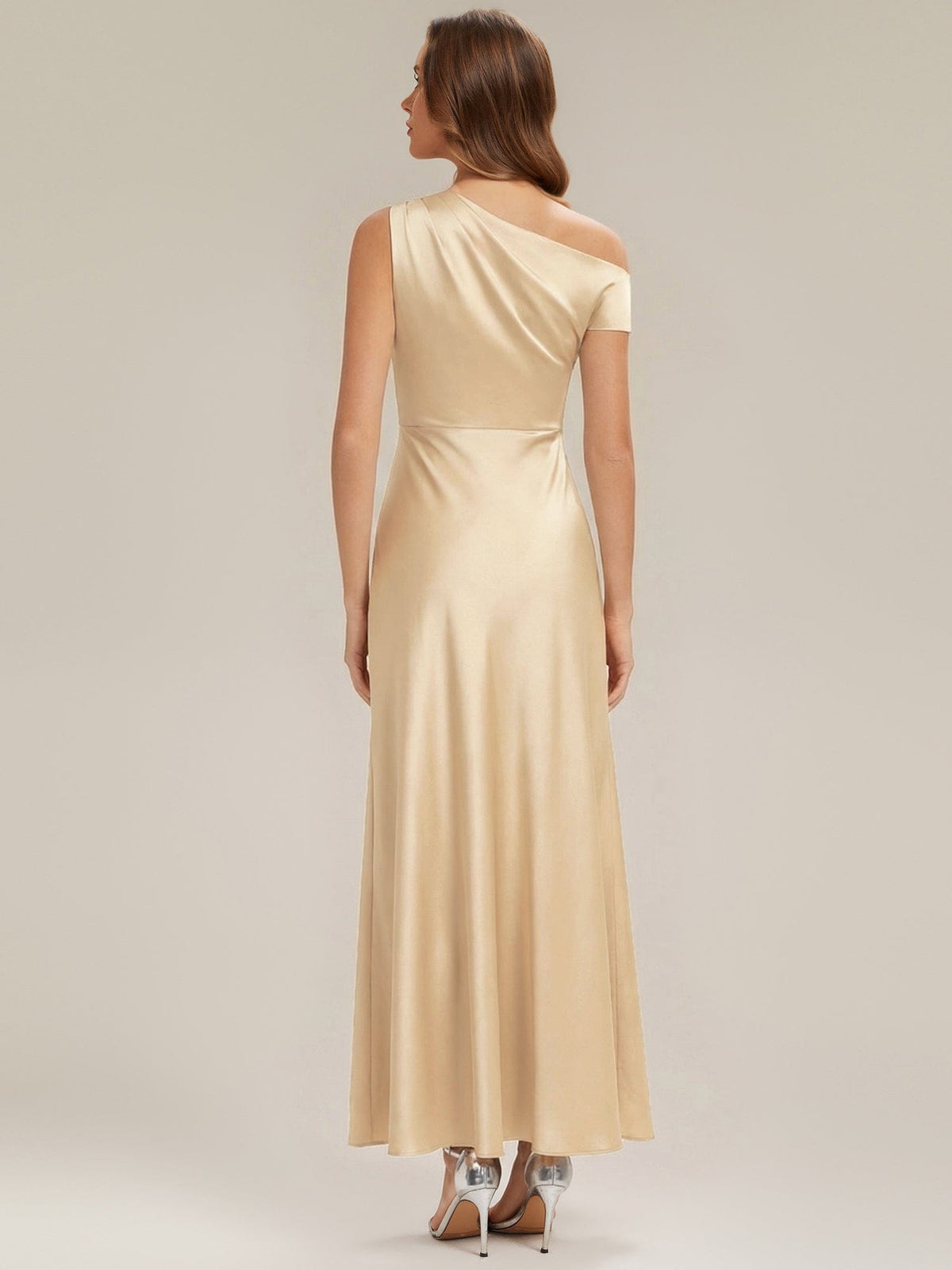 ever OPAL|Convertible Satin Drop Shoulder Sleeve Wedding Guest Dress
