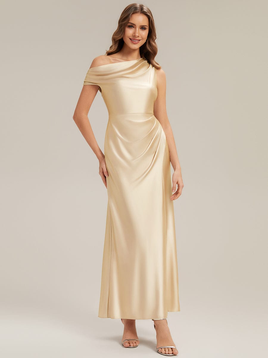 ever OPAL|Convertible Satin Drop Shoulder Sleeve Wedding Guest Dress
