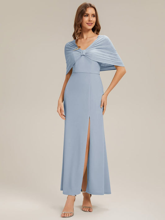 Bow Knit Drop Shoulder Sleeve Dress