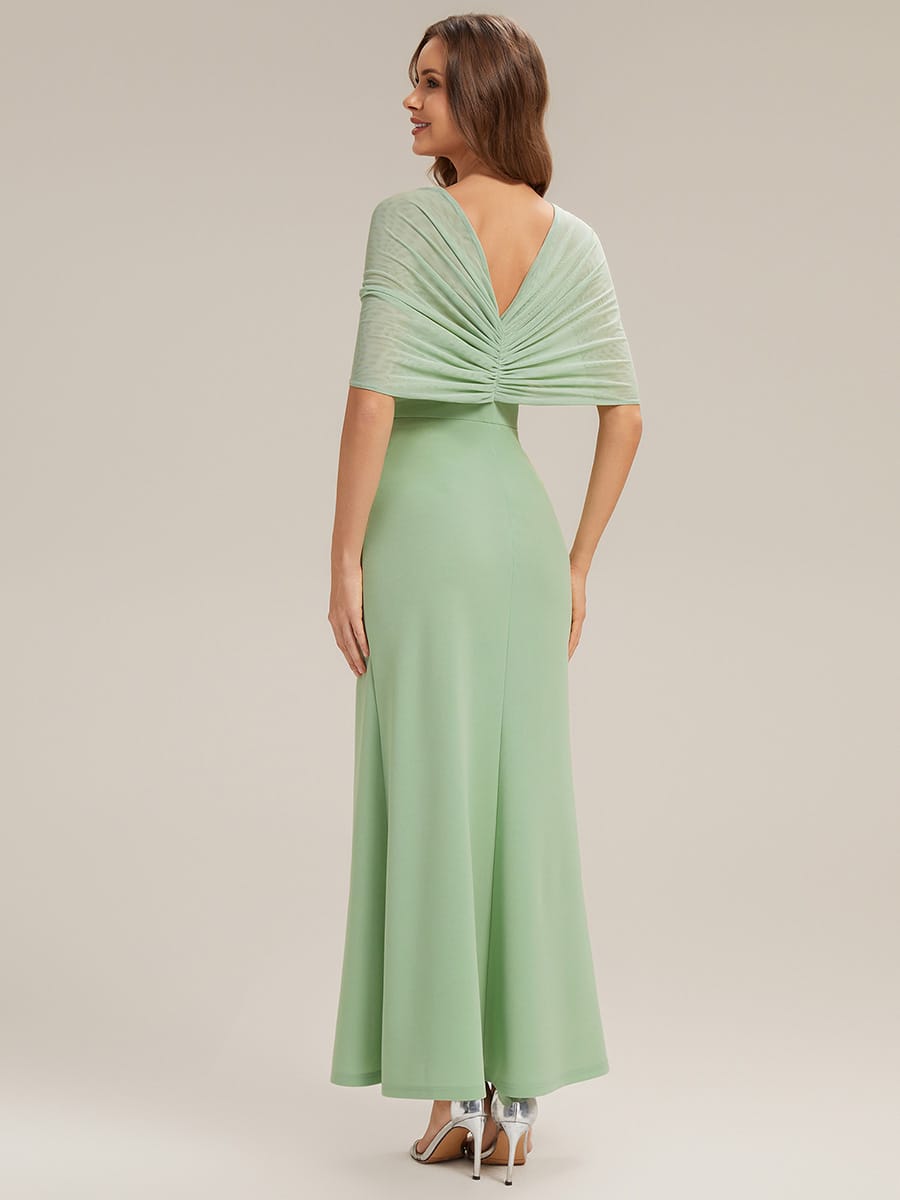 Bow Knit Drop Shoulder Sleeve Dress
