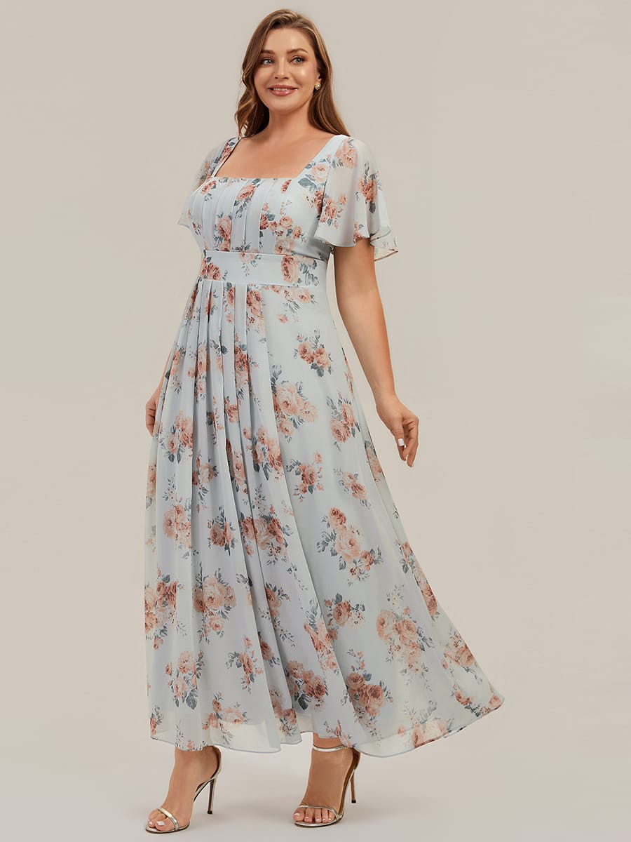 ever AVIEL|Ruched Chiffon Ruffle Sleeve Dress