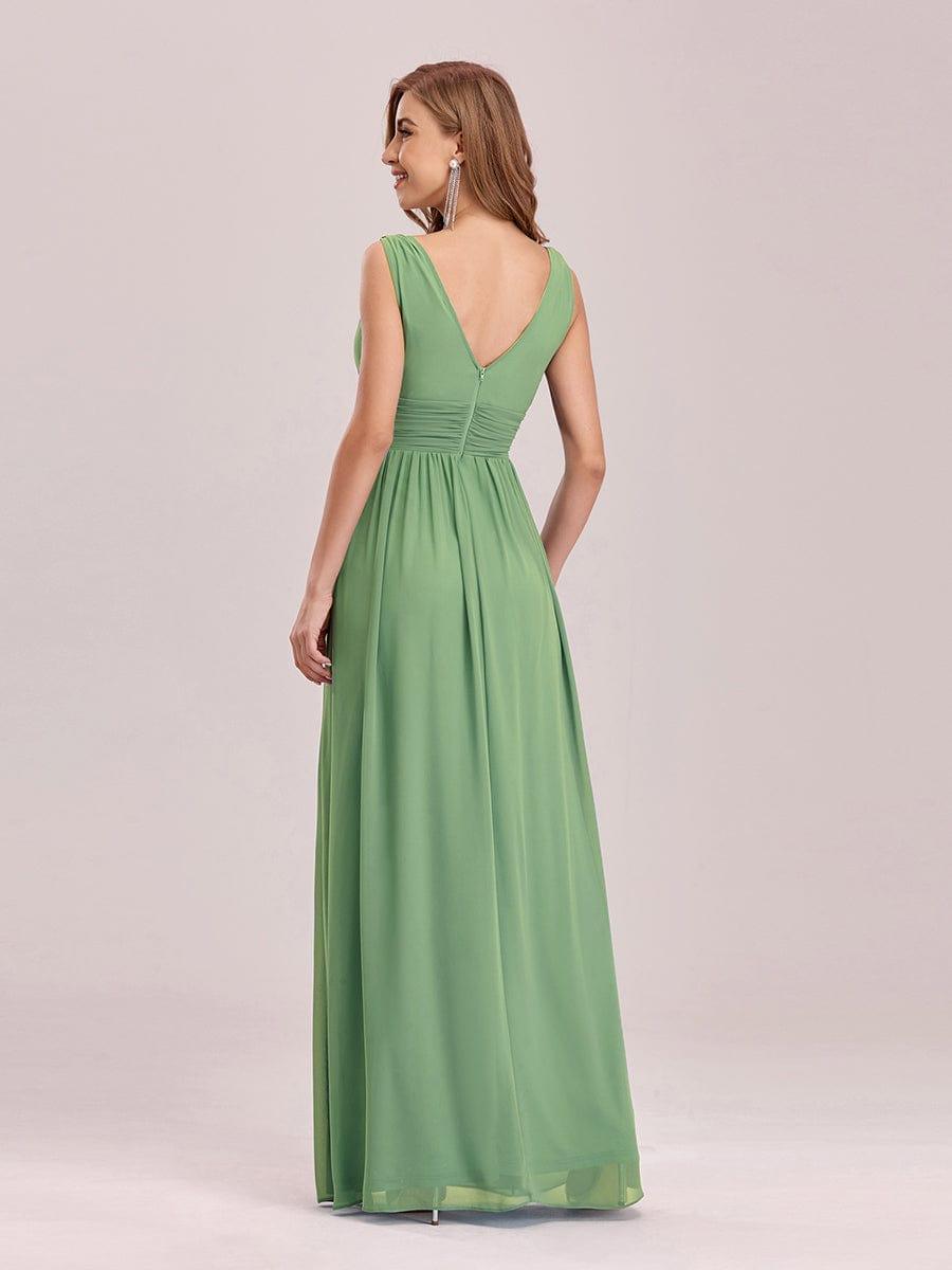 ever HUSH|V Neck Sleeveless Pleated Chiffon Maxi Mother Of The Bride Dresses (Final Sale)