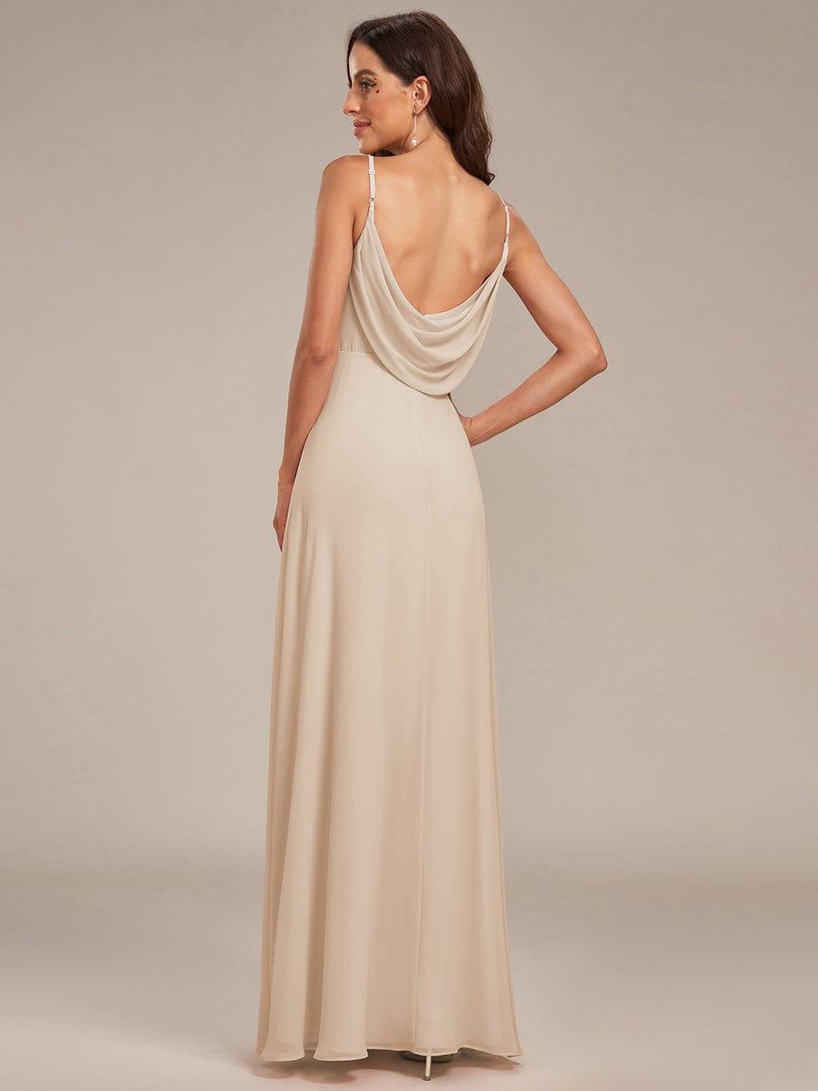 ever NOVA|Sweetheart Draped Back Maxi Bridesmaid Dress