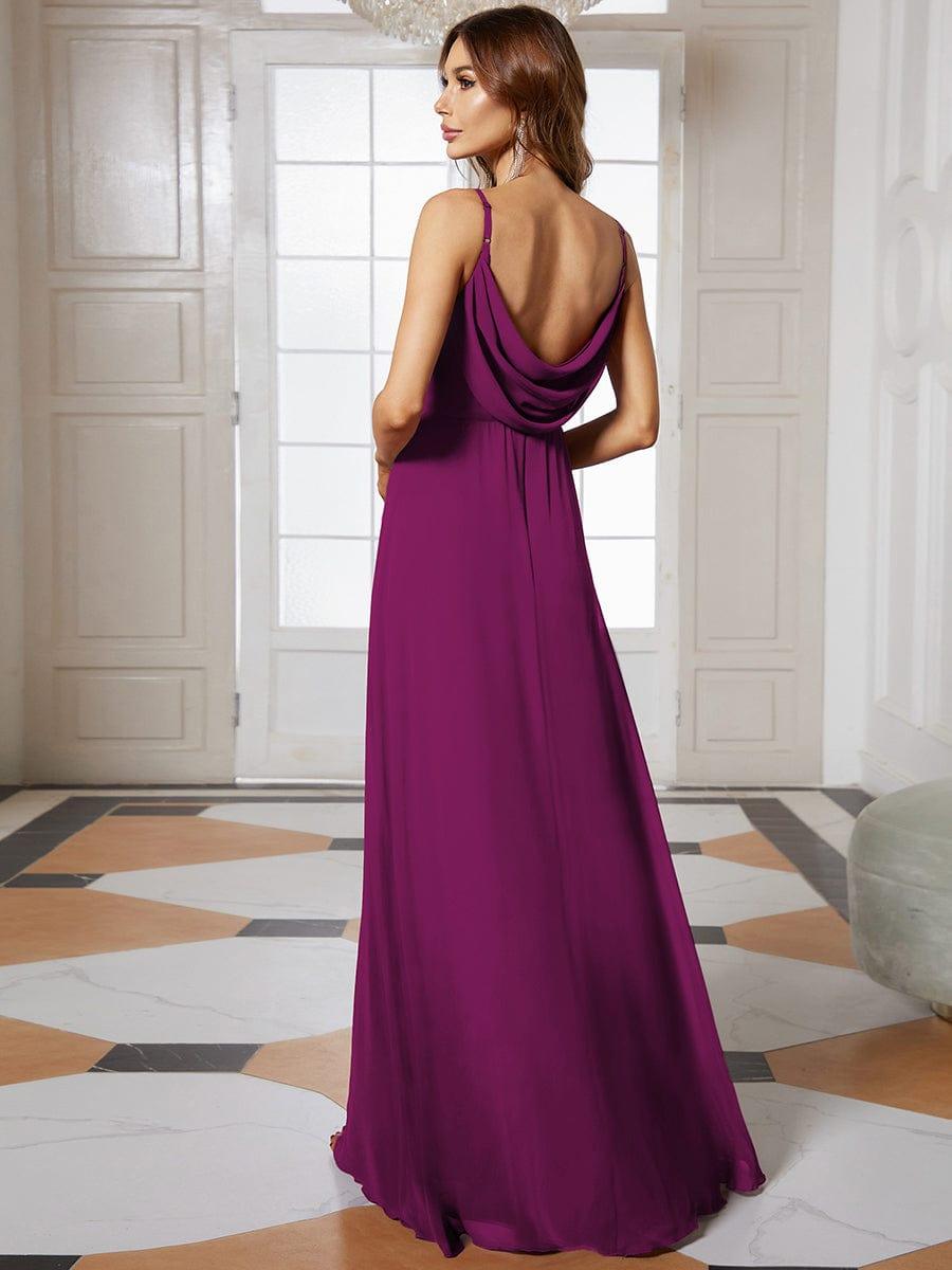 ever NOVA|Sweetheart Draped Back Maxi Bridesmaid Dress