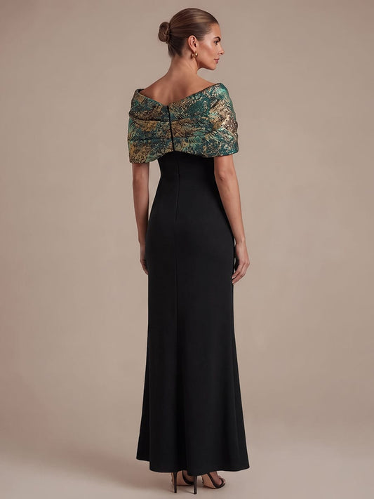 Knot Detail Bodycon Jacquard Maxi Dress