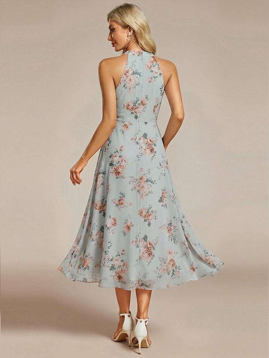 ever POSIE|Midi A-Line Halter Neck Chiffon Dress
