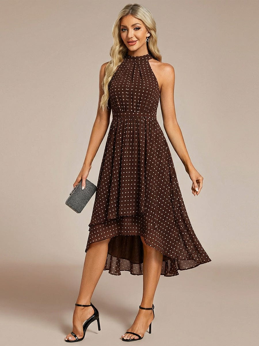 ever POSIE|Midi A-Line Halter Neck Chiffon Dress