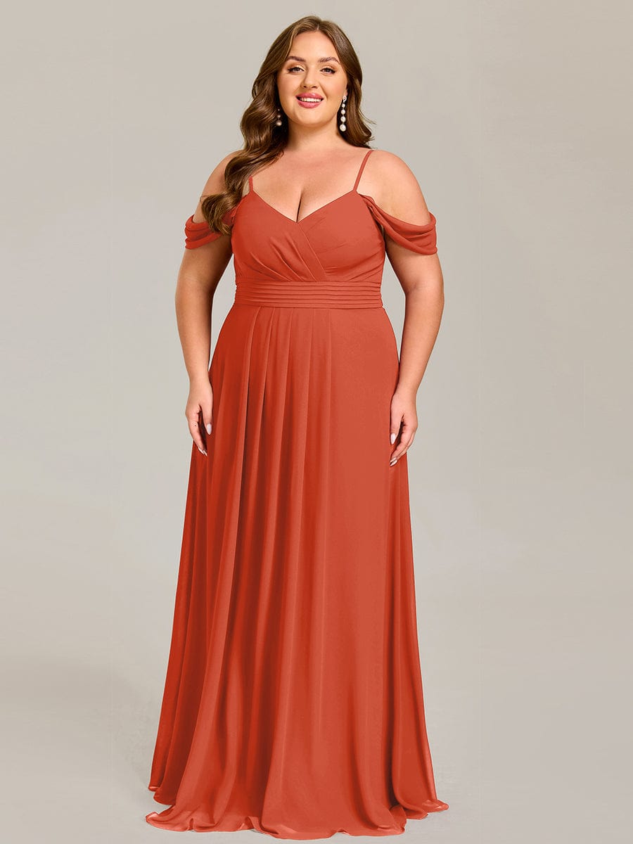 ever LIANNE|Multiway A-Line Off the Shoulder Chiffon Maxi Bridesmaid Dress