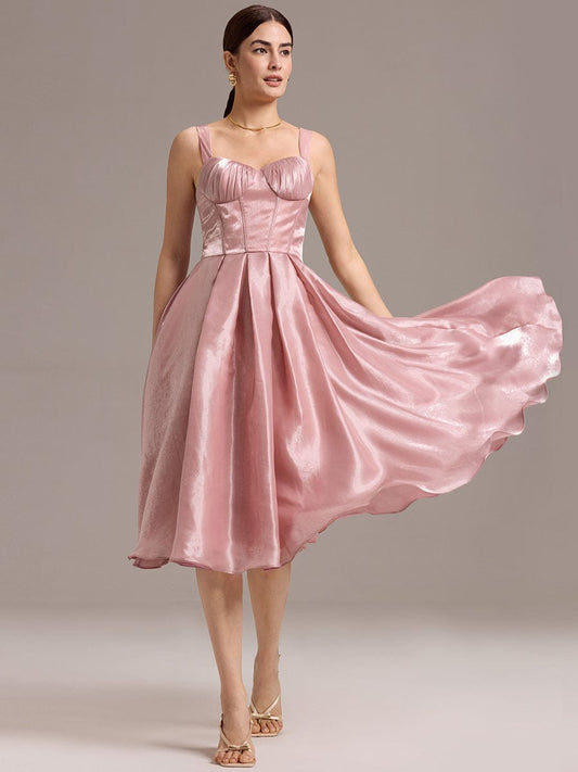 Corset Satin A-line Guest Dress (Final Sale)