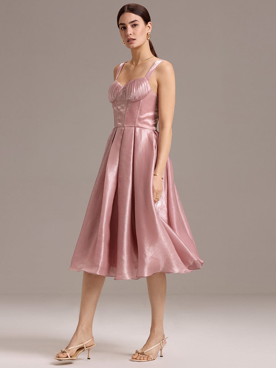 Corset Satin A-line Guest Dress (Final Sale)