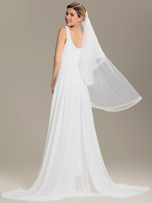 Sweetheart Neck Fishtail Lace Backless Wedding Dresses