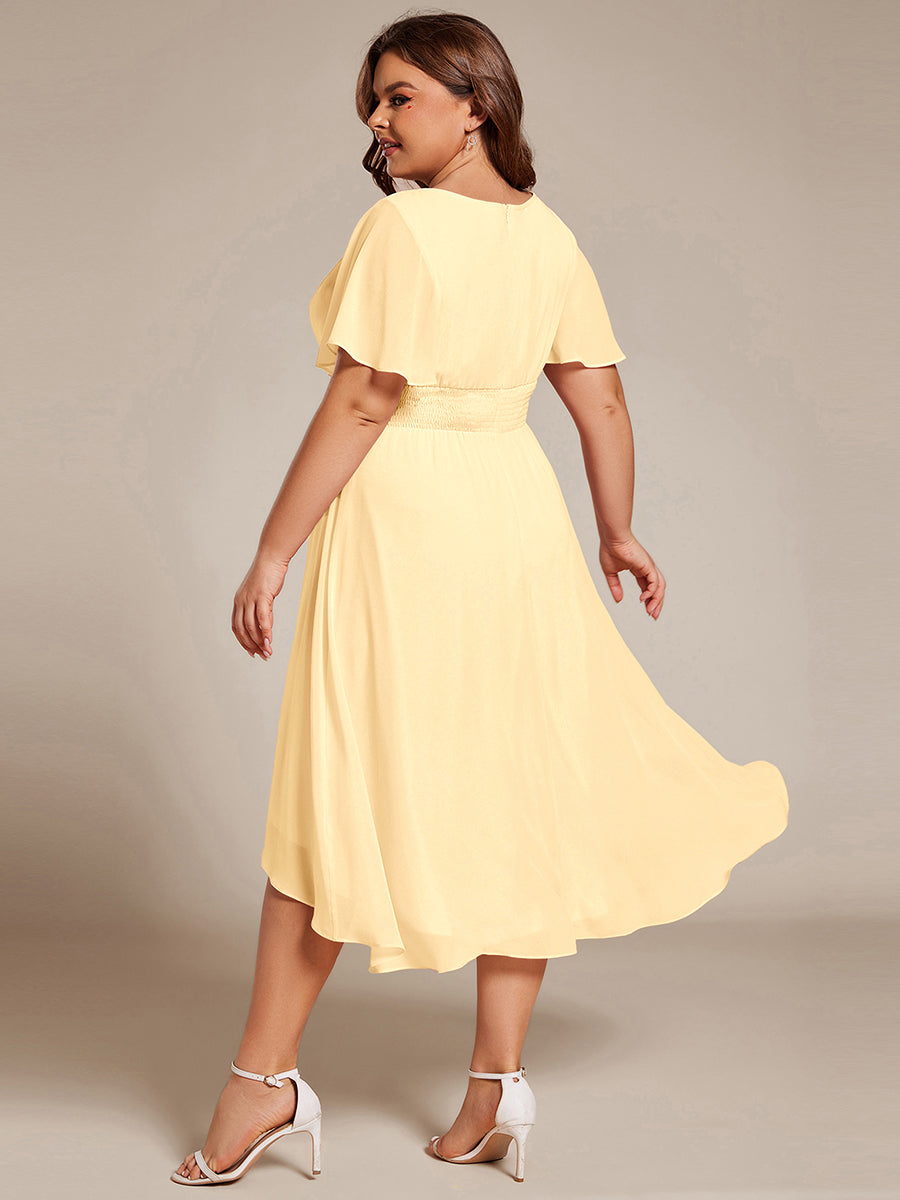 ever EDEN|Flowy Chiffon A-Line Knee Length Mother of The Bride Dress