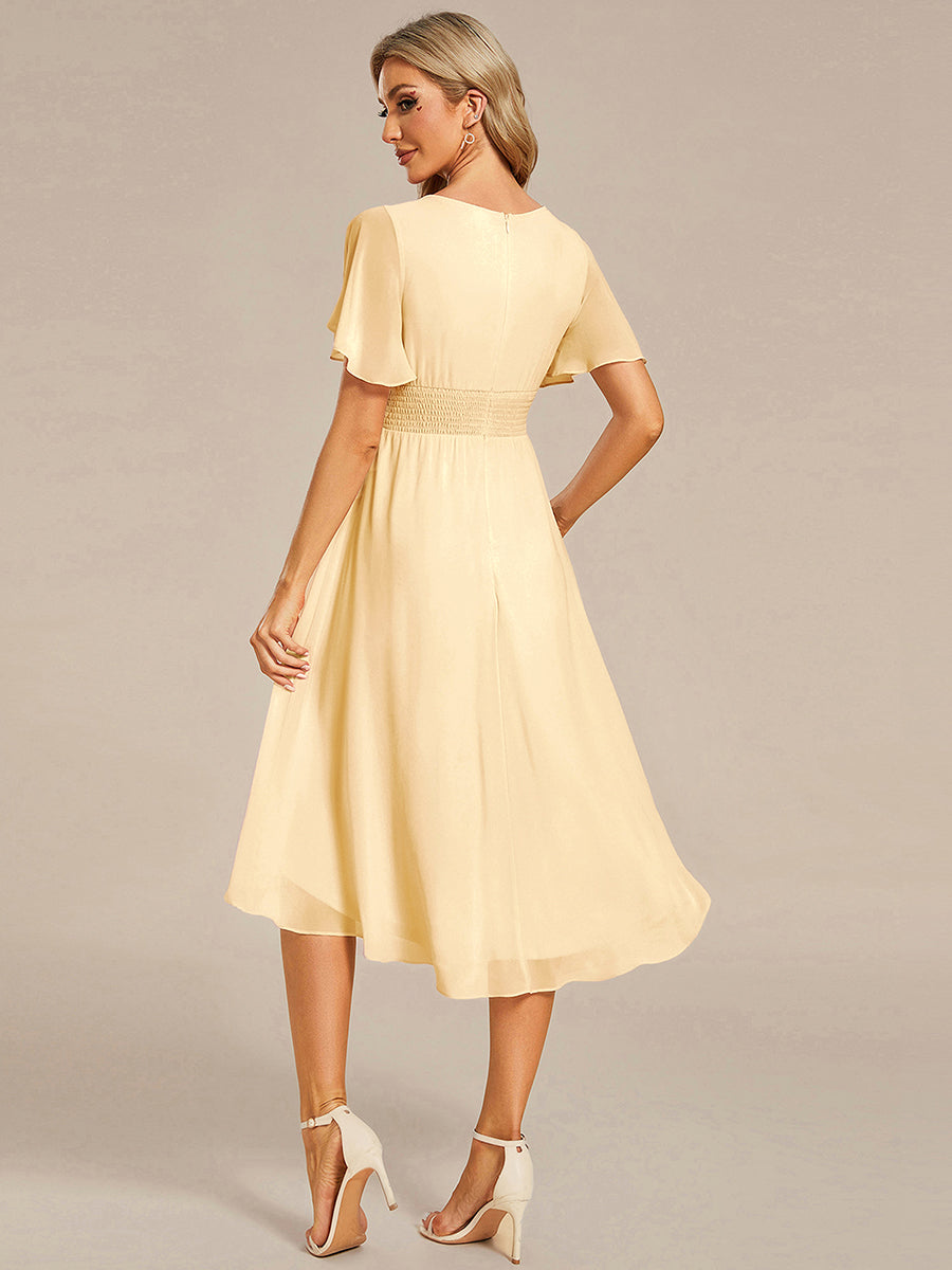 ever EDEN|Flowy Chiffon A-Line Knee Length Mother of The Bride Dress
