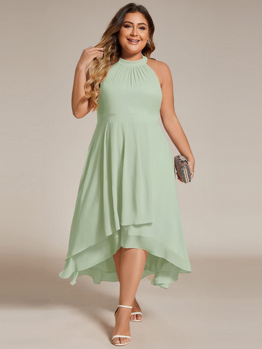 ever POSIE|Midi A-Line Halter Neck Chiffon Dress