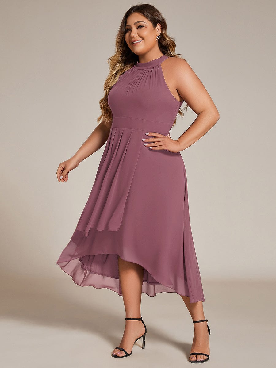 ever POSIE|Midi A-Line Halter Neck Chiffon Dress