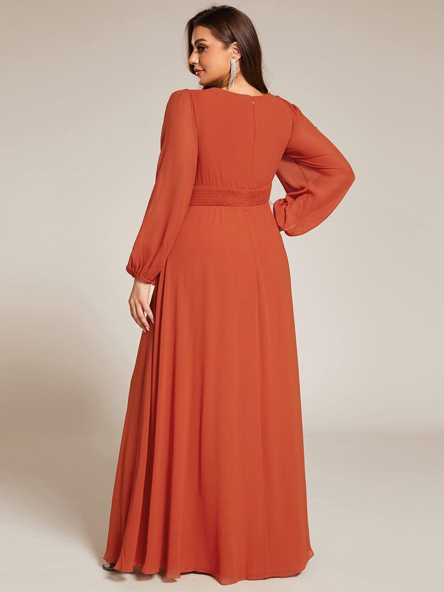 ever CELESTE|Chiffon Long Sleeve Floor Length Mother of The Bride Dress