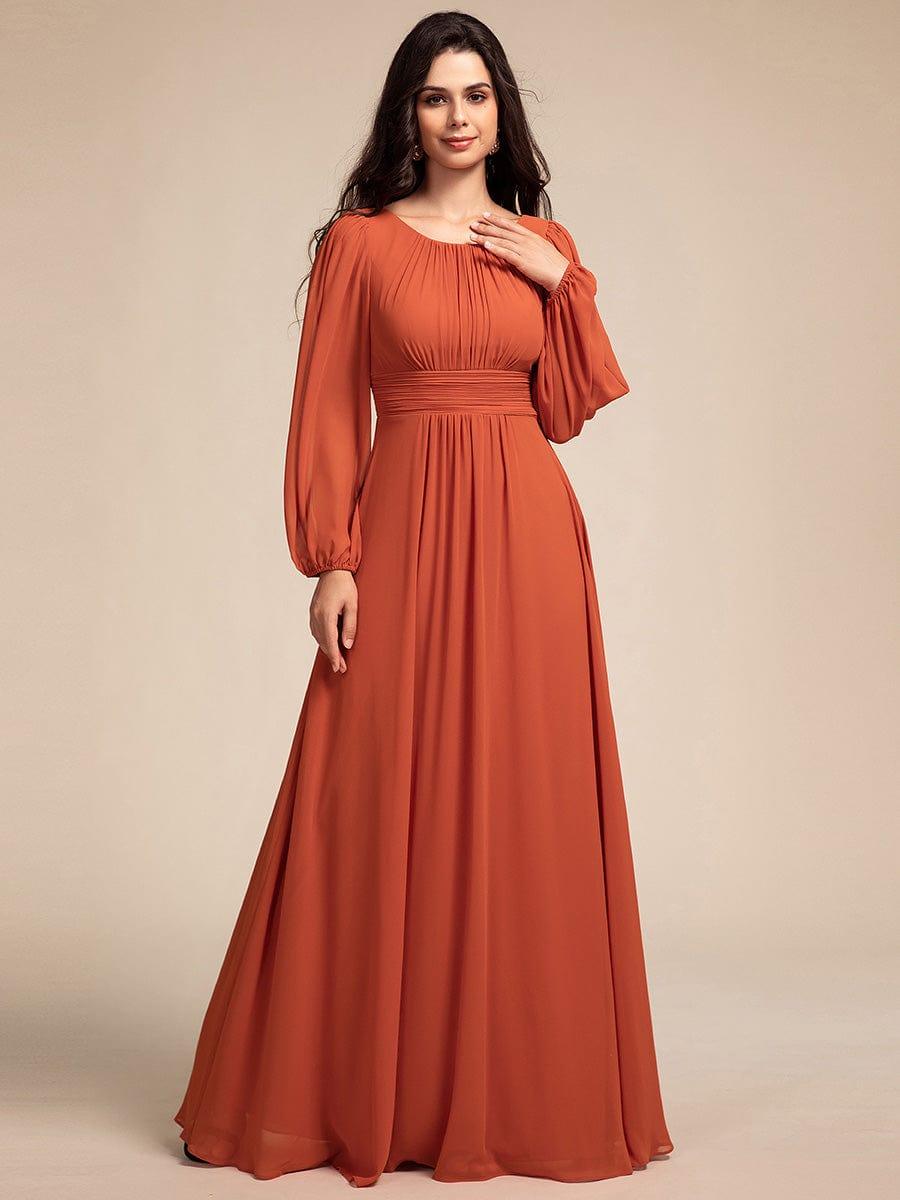 ever CELESTE|Chiffon Long Sleeve Floor Length Mother of The Bride Dress