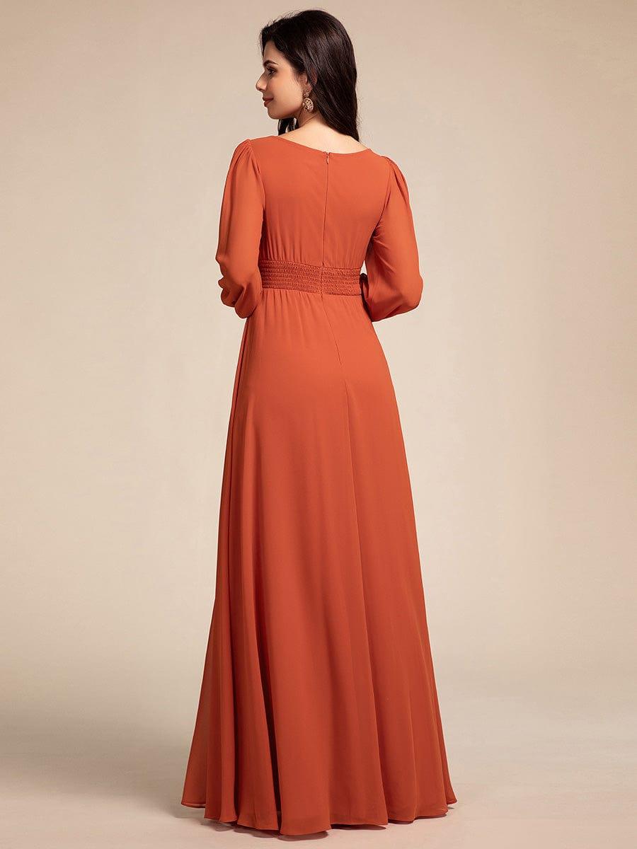 ever CELESTE|Chiffon Long Sleeve Floor Length Mother of The Bride Dress