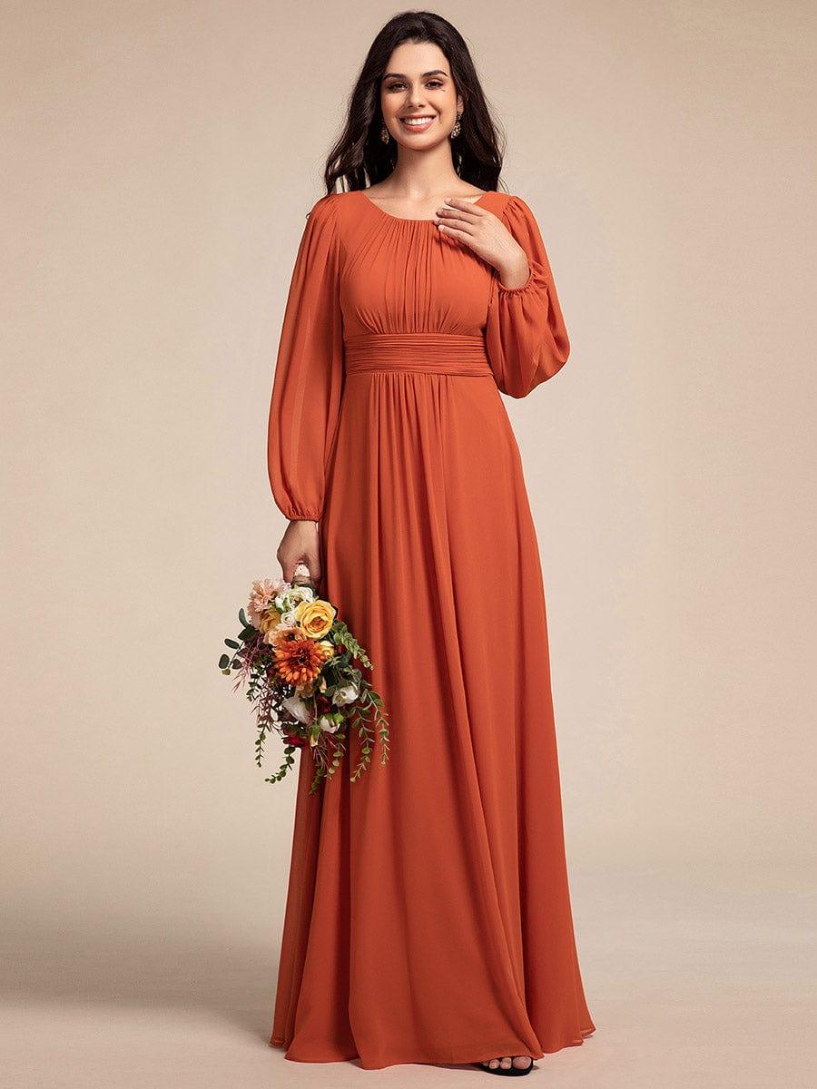 ever CELESTE|Chiffon Long Sleeve Floor Length Mother of The Bride Dress