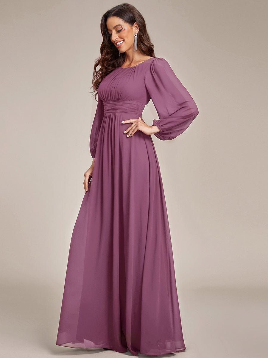 ever CELESTE|Chiffon Long Sleeve Floor Length Mother of The Bride Dress