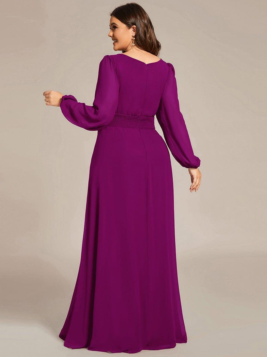 ever CELESTE|Chiffon Long Sleeve Floor Length Mother of The Bride Dress