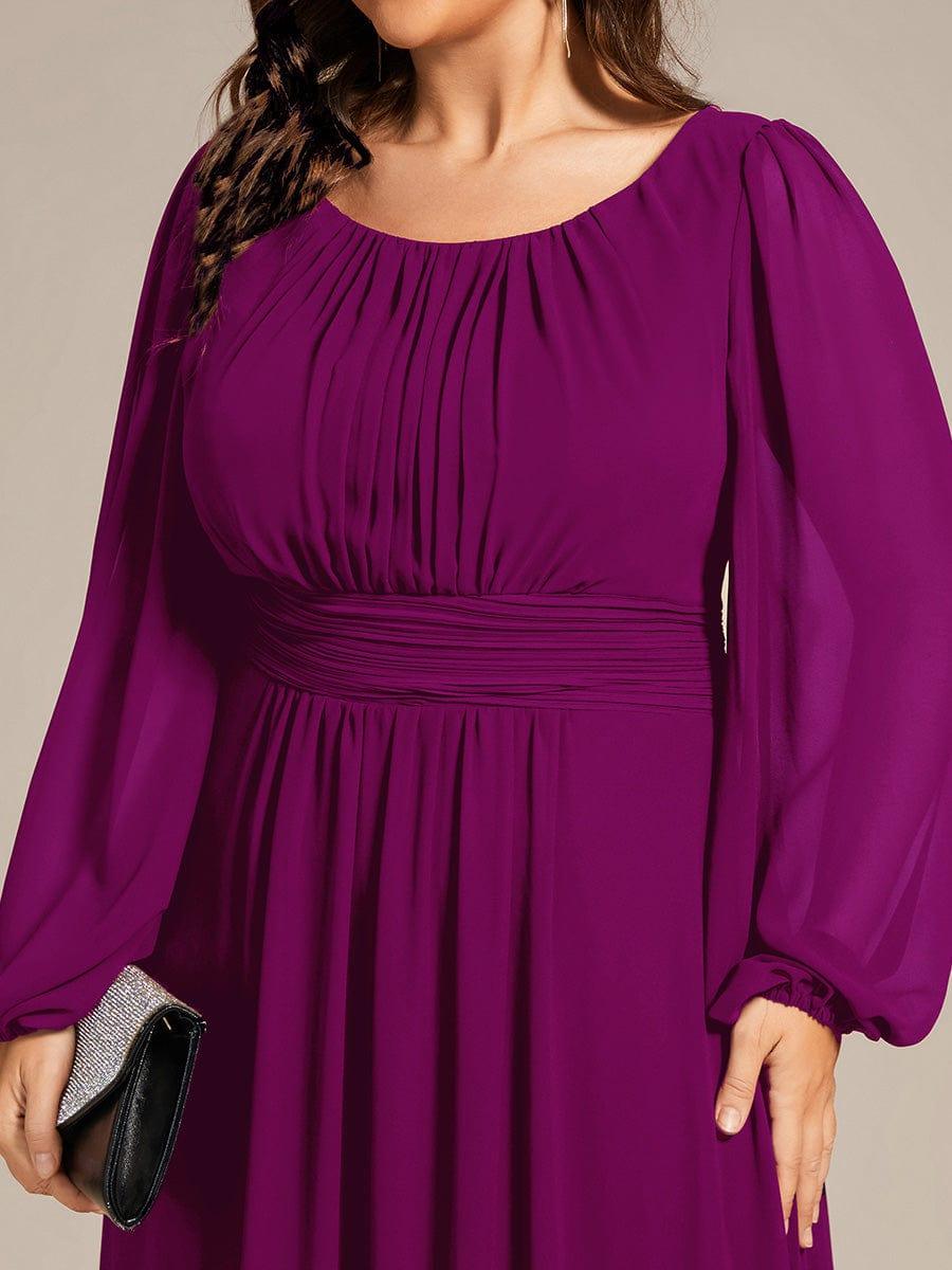 ever CELESTE|Chiffon Long Sleeve Floor Length Mother of The Bride Dress