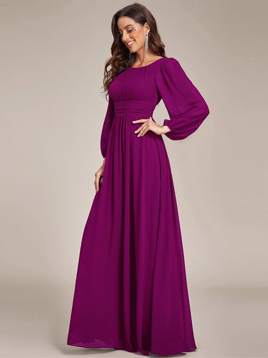 ever CELESTE|Chiffon Long Sleeve Floor Length Mother of The Bride Dress