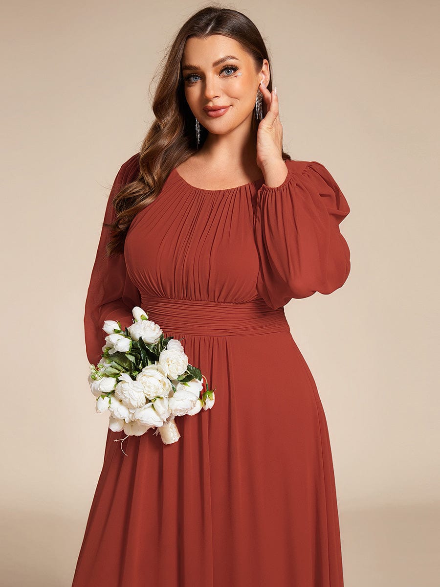 ever CELESTE|Chiffon Long Sleeve Floor Length Mother of The Bride Dress