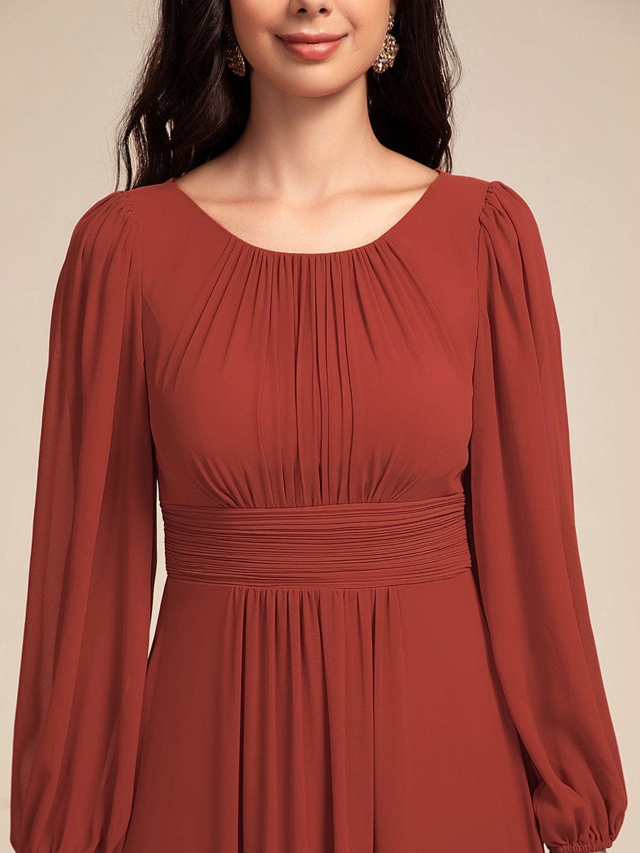 ever CELESTE|Chiffon Long Sleeve Floor Length Mother of The Bride Dress